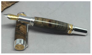 Spalted Pecan Cambridge Fountain Pen